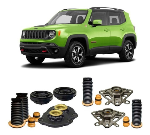 4 Kit Batente Coxim Rol Completo Jeep Renegade 15 16 17 18