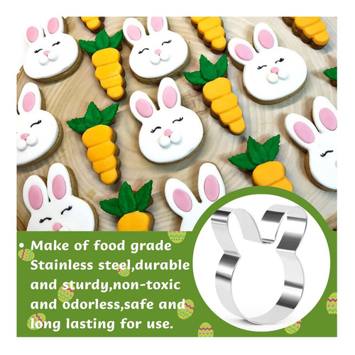 Set De Cortadores De Galletas De Pascua: Conejo, Conejito, 6
