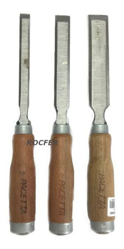 Imagem 1 de 1 de Kit 3 Formão Chanfrado 1/2 , 3/4 E 1 pacetta . 3 Unidades
