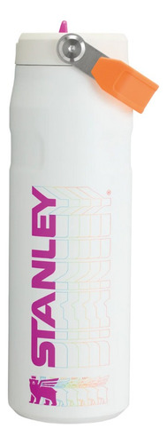 Termo Iceflow Aerolight Flip Straw 24oz Stanley Blanco Y Rosa