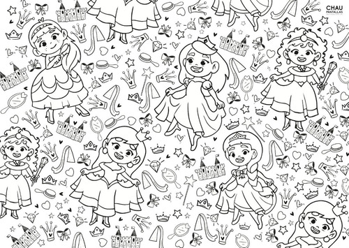 Imagen 9 de 10 de Block Individuales Personajes Para Colorear Chau Pantallas