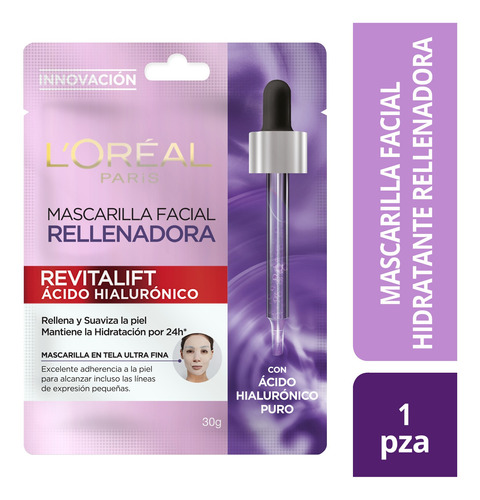 Mascarilla Revitalift Acido Hialulronico 1u L'oréal Paris