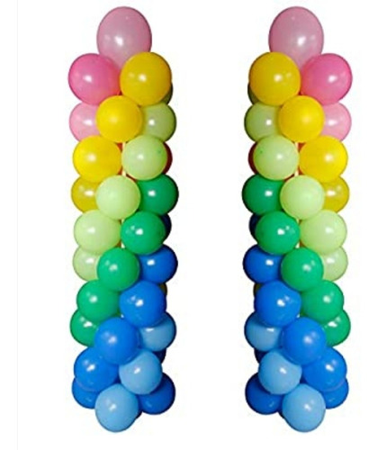 2 Columna Portátil Con Base Para Decoración De Globos 1.5 Mt