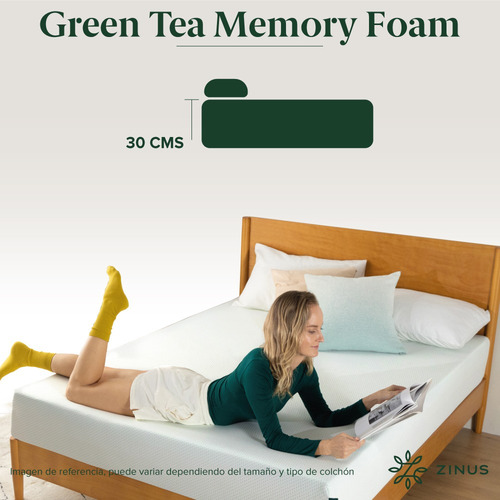 Zinus | Colchón Matrimonial Memory Foam 30 Cm Firmeza Media