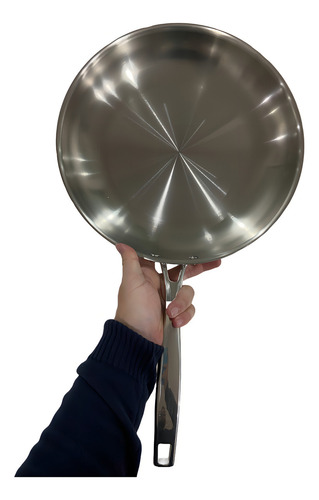 Frigideira De Aço Inox 30cm Sem Antiaderente Indução