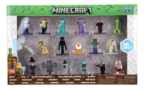 Minecraft Nano Metalfigs Wave 12 18 Figuras 4.1 Cm Ews