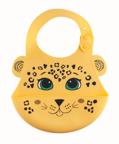 Set 3 Baberos Papubaby Suaves De Silicón Para Bebé Niña Color Animales Niña Talla Unitalla