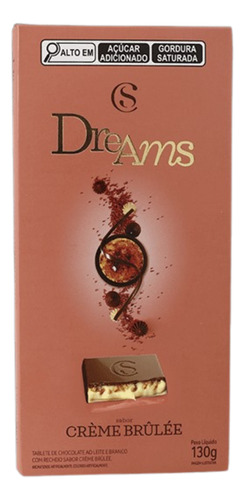 Tablete Dreams Creme Brulee 130g - Cacau Show