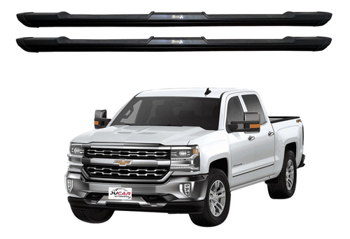 Estribos Bronx S8 Aluminio Chevrolet Silverado 2015-2022 D/c