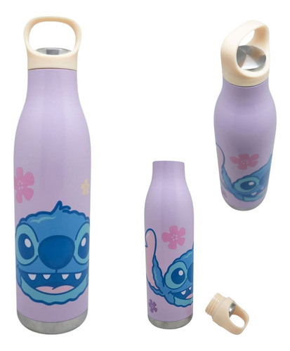 Botella Stitch Fancy 700ml Termica Vibes Lisenciada Mortado