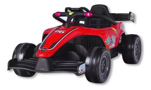 Carrito Eléctrico Formula 1 Para Niños Sonido Luces Led Rojo