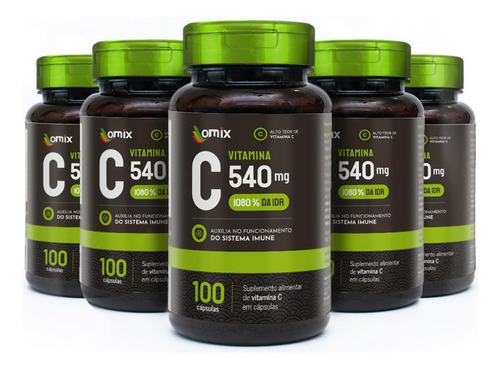 Kit 5x Vitamina C - 100 Cápsulas