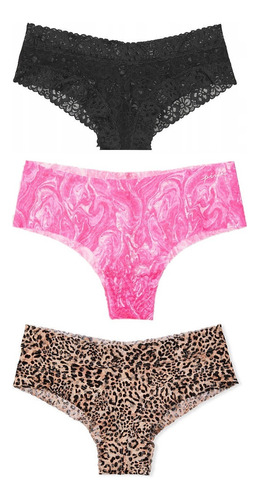 Victorias Secret 3pz Originales 2cacheteros+1 Pink S/costura