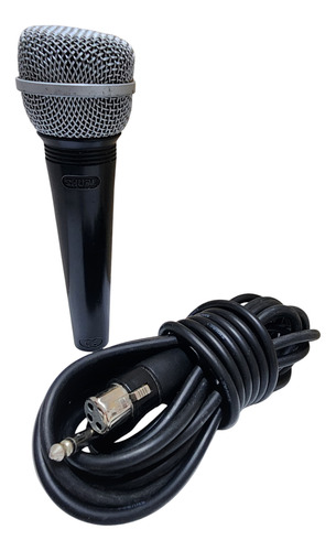 Micrófono Vocal Profesional Shure Sv100 Con Cable Negro (Usado)