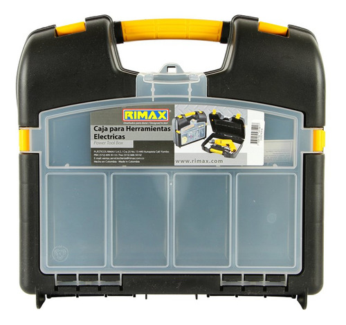 Caja De Herramientas Rimax 7191 Negro Con Amarillo