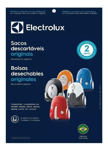 Bolsa Aspiradora Electrolux Neo 09/10/11/12/16 Original Pet 