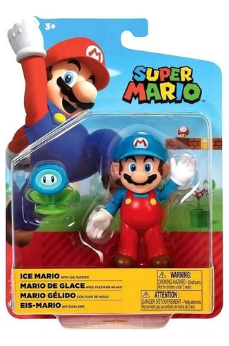 Figuras Super Mario Bros Mario De Hielo Con Flor De Hielo
