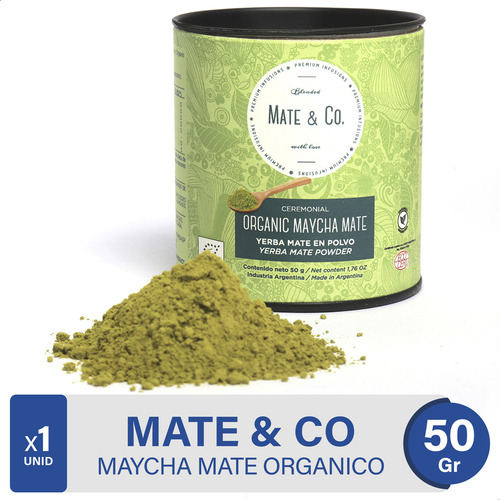 Maycha Mate Orgánico Mate & Co Polvo De Yerba Mate - Lata
