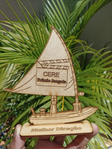 12 Troféu Em Formato De Jangada, Em Mdf