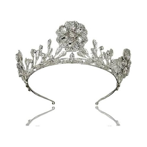 Tiara Corona Novia Xv Años Cristal Coronarte Oro Plata