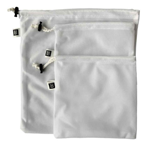 Imagen 5 de 5 de Set De 3 Bolsas Reutilizables Para Fruta Y Verduras
