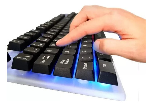 Pack Teclado Mouse Kit Gamer Led Rgb Retroiluminado Mecánico