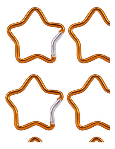 4 Mosquetón Con Forma De Estrella De Cinco Puntas, Clips