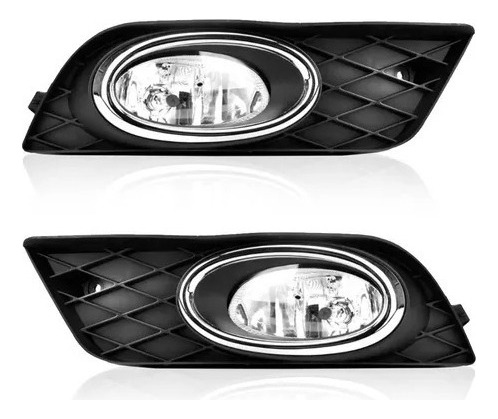 Par Farol Auxiliar Honda Civic 2012 2013 2014 2015 Aro Cromo