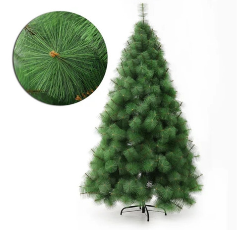 Árbol Navidad Artificial 210cm Soporte Metálico Verde/nevado