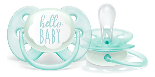 Chupeta Ultra Soft Hello Baby Verde 0-6 Meses Philips Avent