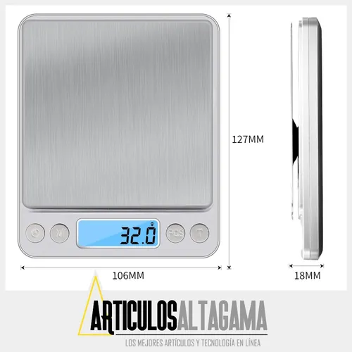 Pesa Bascula Gramera Digital De Precisi n 0.1gr Hasta 1000gr