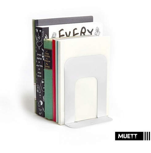 Imagen 3 de 10 de Sujeta Libros Pack X4 De Chapa Soporte Bibliotecas Muett