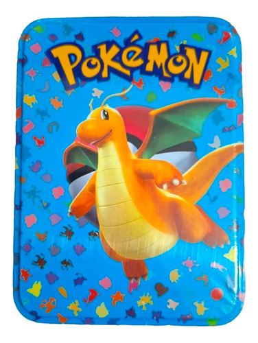 Lata Grande De Cartas Pokemon - Dragonite (80 Cartas)