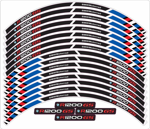 Friso De Roda Aro Adesivo Refletivo Bmw R 1200 Gs Fri019