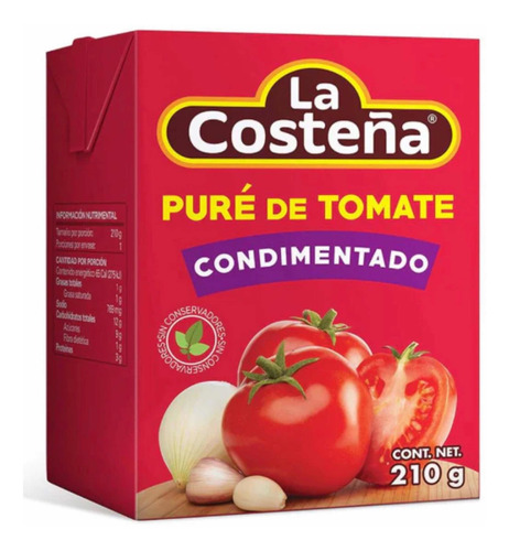 Caja Puré De Tomate Condimentado La Costeña 24pz De 210g C/u