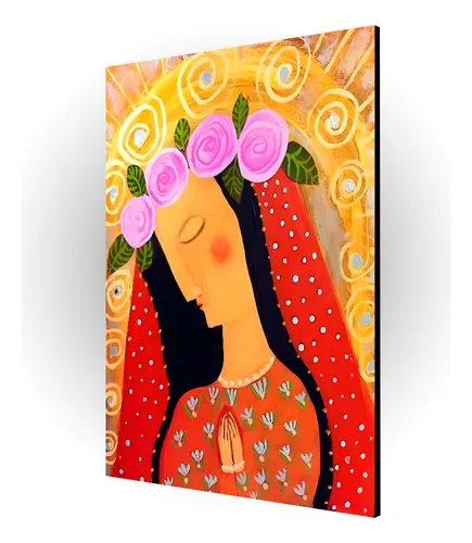 Virgen Rezando Cuadro Religioso Altar Retablo Decorativ Rx8p