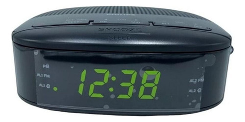 Rádio Relógio Despertador Philips Tar3205 Fm Alarme - Preto