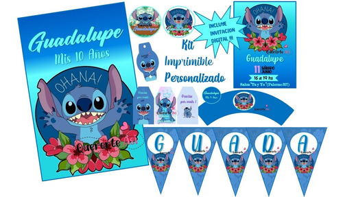 Kit Imprimible Personalizado Stich