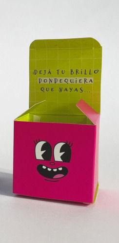 Caja Mini Cubo Regalo Con Mensaje, 06x06x06 - Pack X 10 Un