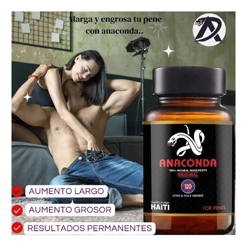 Agrandar El Pene De Largo Y Grosor - 120 Cápsulas Anaconda