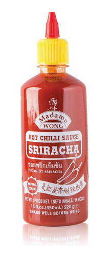 Imagen 4 de 5 de Sriracha Salsa Hot Sauce 450 Ml. Madame Wong # 1 En Thailand