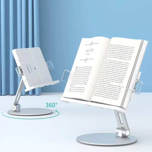 Soporte Para Libro Gearking, Ajustable, Aluminio, 360 °