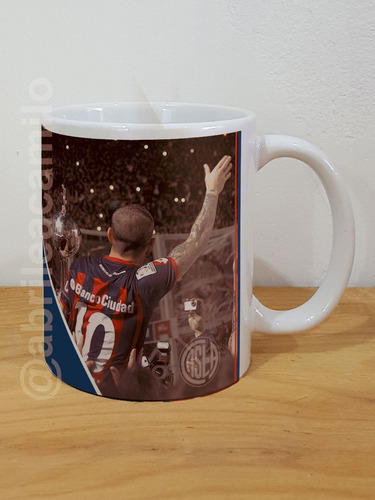 Taza San Lorenzo Copa Libertadores Cerámica Importada Orca