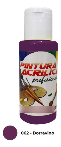 Pintura Acrílica 50 Ml. Variedad De Colores Color 062 Borravino