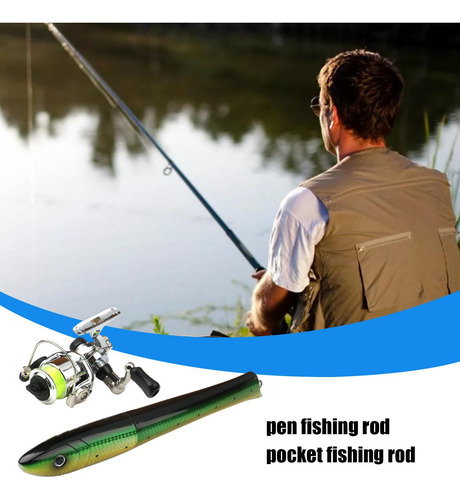 Combo De Caña De Pescar Con Pluma Caña De Pescar Con Pluma Y