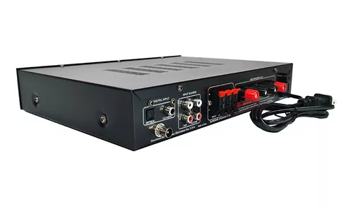 AK-450URB Amplificador Estereo 200W Teatro en Casa con Reproductor  USB/SD-BT-FM y Grabación American Sound - Audiocustom