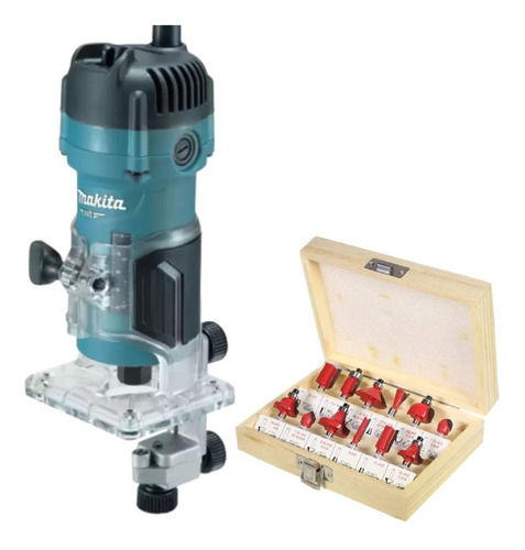 Tupia Manual 6mm 530w M3700b Makita Com Kit 12 Fresas Eda