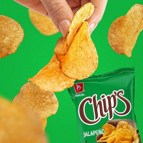 2 Bolsas 140g Papas Fritas Chips Verdes Jalapeño Botanas