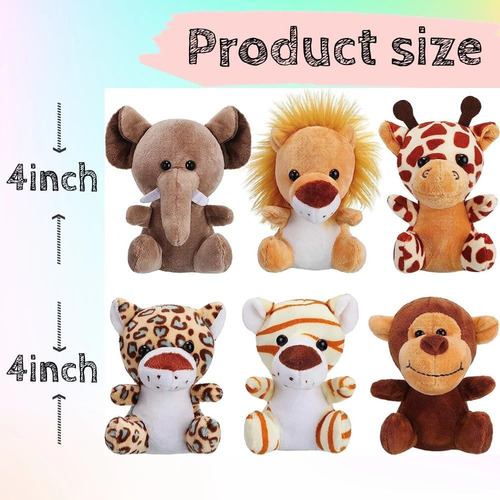 A Peluche De 6 Piezas Con Forma De Animal De Peluche Con