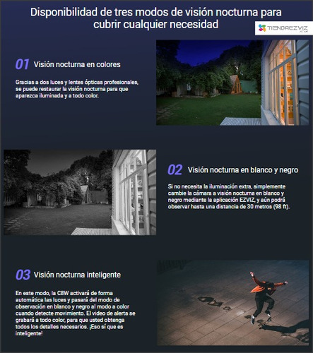 Imagen 4 de 10 de Ezviz C8w 2k+ Cámara Exterior 360º Inteligencia Artificial